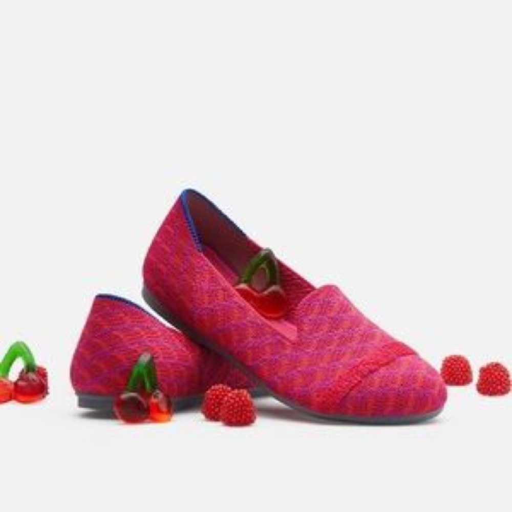 Kid’s Toddler Loafer Pomegranate Grid Pink Rothy’s